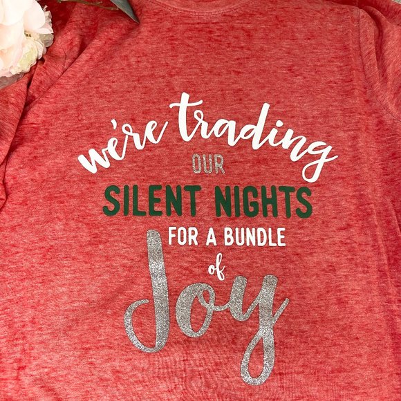 Motherhood Maternity Holiday Long Sleeve T-Shirt Red Small - Picture 5 of 8